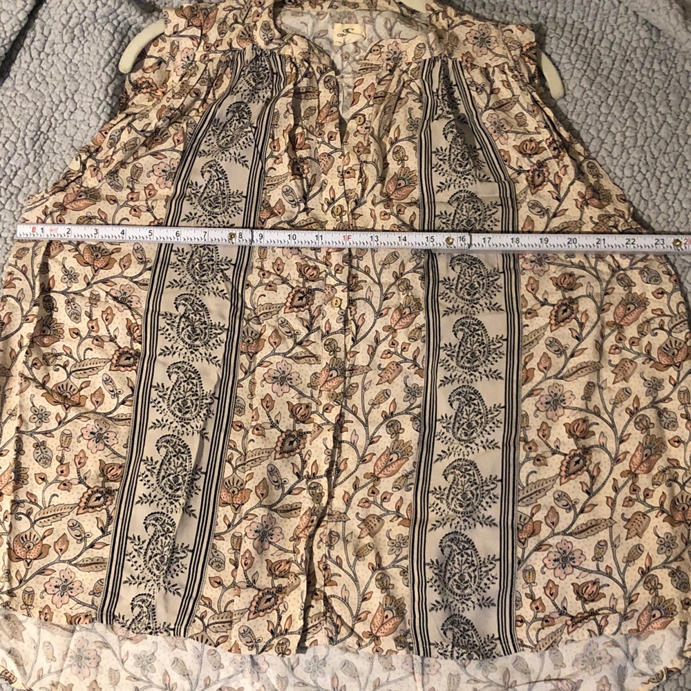 O'Neill Cream and Brown Patterned Top - Picture 8 of 9